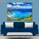 Canvas print Aerial view of Myrtos beach, Kefalonia