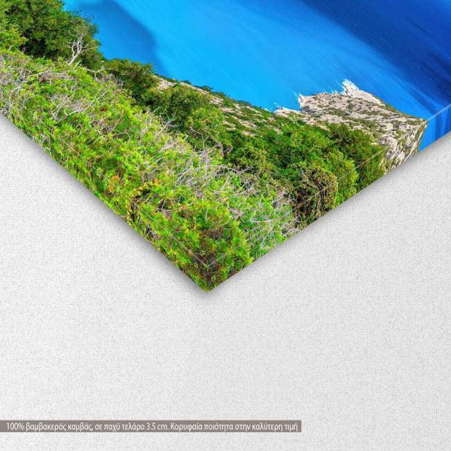 Πίνακας σε καμβά Κεφαλλονιά, Aerial view of Myrtos beach, Kefalonia, λεπτομέρεια