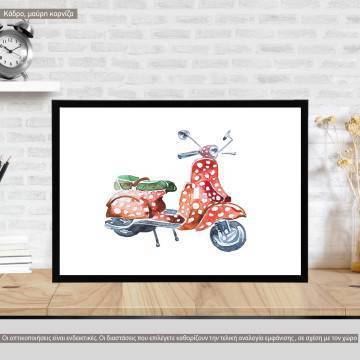 Retro Vespa IV, poster