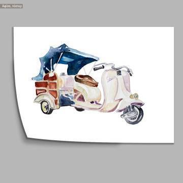 Retro Vespa III, κάδρο, μαύρη κορνίζα 2