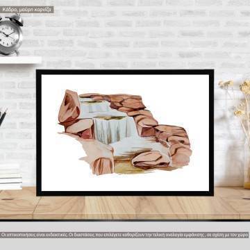 Waterfall I, κάδρο, μαύρη κορνίζα