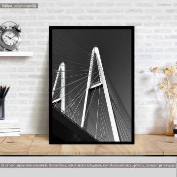 A hanging bridge grayscale, poster