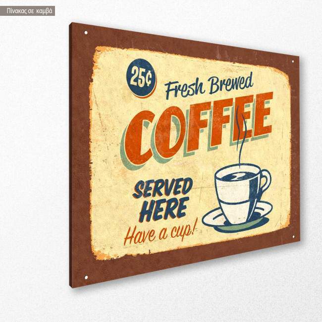 Canvas print Fresh brewed coffee