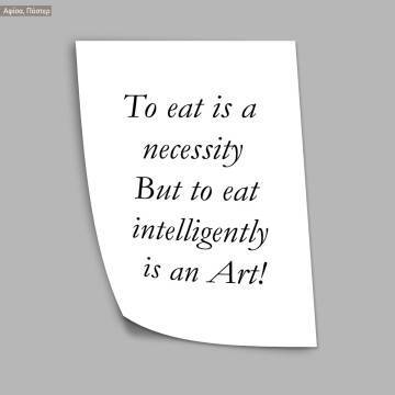 To eat is a necessity Poster 2