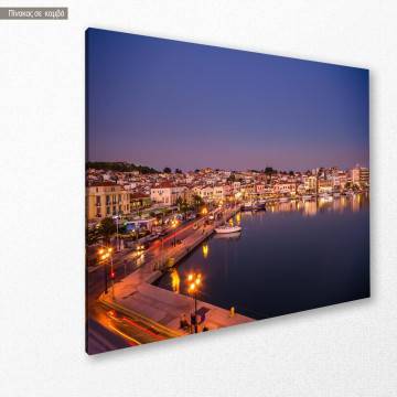 Canvas print Amazing view of the port of Mytilene Framed canvas View 1 2