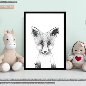 Poster Woodland baby fox