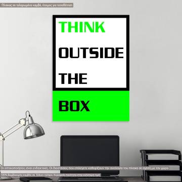 Πίνακας σε καμβά Think outside the box