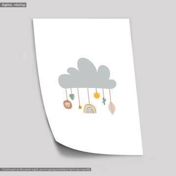 Playful cloud Boho, poster 2