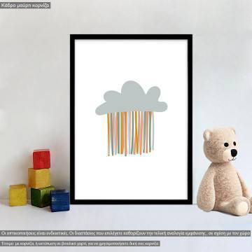 Rainy cloud Boho, poster