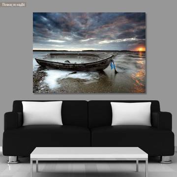 Πίνακας σε καμβά Βάρκα, Abandoned boat