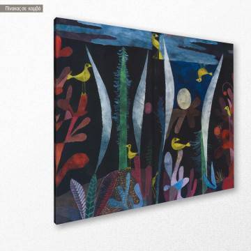 Canvas print Landscape with yellow birds Klee Paul Framed canvas View 1 2