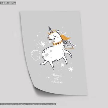 Unicorn Always seek adventure, poster 2