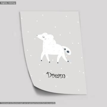 Αλογάκι Dream, κάδρο, μαύρη κορνίζα 2