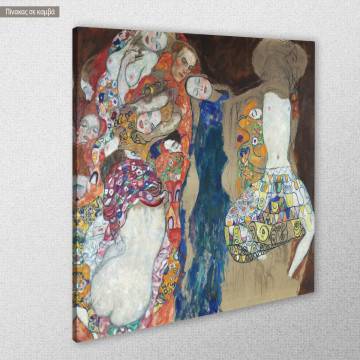 Canvas print Adorn the bride with veil (unfinished) by Klimt Gustav 2