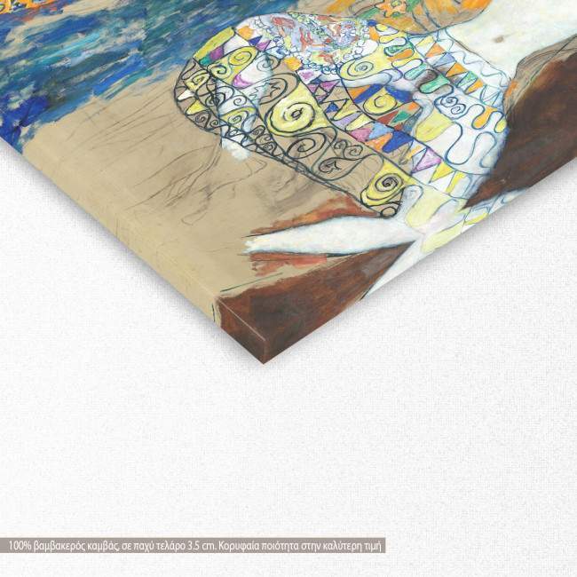 Canvas print Adorn the bride with veil (unfinished) by Klimt Gustav