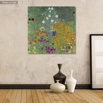 Πίνακας ζωγραφικής Flower garden, Klimt Gustav, αντίγραφο σε καμβά