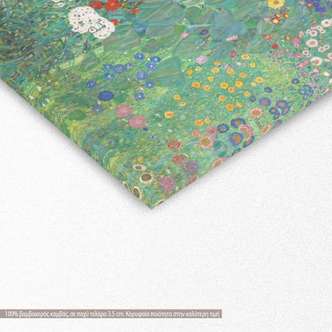 Canvas print Garden with sunflowers, Klimt Gustav