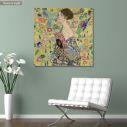 Canvas print Lady with a fan, Klimt G