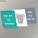 Kids canvas You are my sunshine, Elephant,3 panels