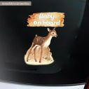 Baby car sticker Deer watecolor