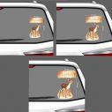 Baby car sticker Deer watecolor