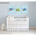 Kids canvas print Airplane,3 panels