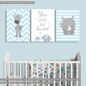 Canvas print You are so loved, 3 panels