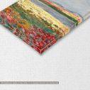 Canvas print Tulip fields with windmill, Monet C, four panels
