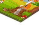 Kids canvas print forest animals autumn