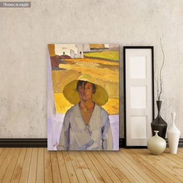 Canvas print Straw hat Litras Framed canvas View 1 2