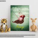 Canvas print Little girl on the swing