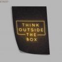 Neon Think outside the box, poster