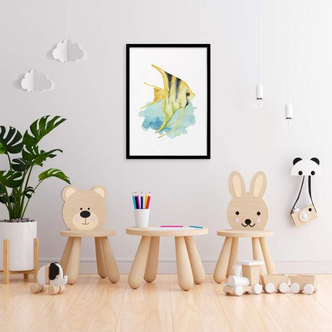 Angelfish watercolor, poster