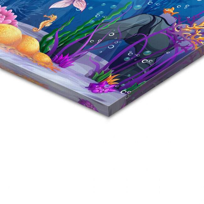 Πίνακας παιδικός σε καμβά, Sea bottom journey II, λεπτομέρεια
