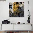 Canvas print A kiss in ruins reart (original Klimt G), reproduction