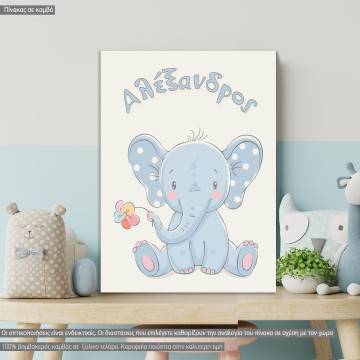 Kids canvas print Baby elephant