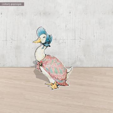 Duck drawingwooden figure printed