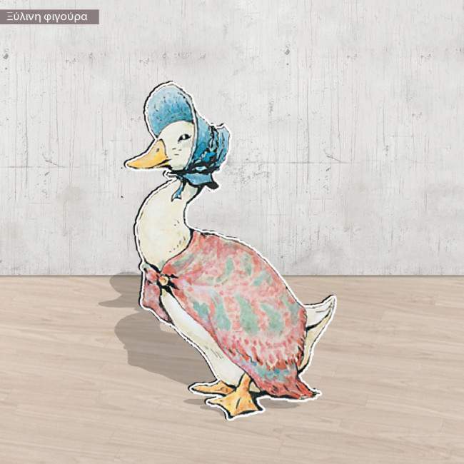 Duck drawingwooden figure printed