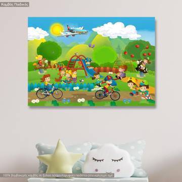 Kids canvas print At the playground II