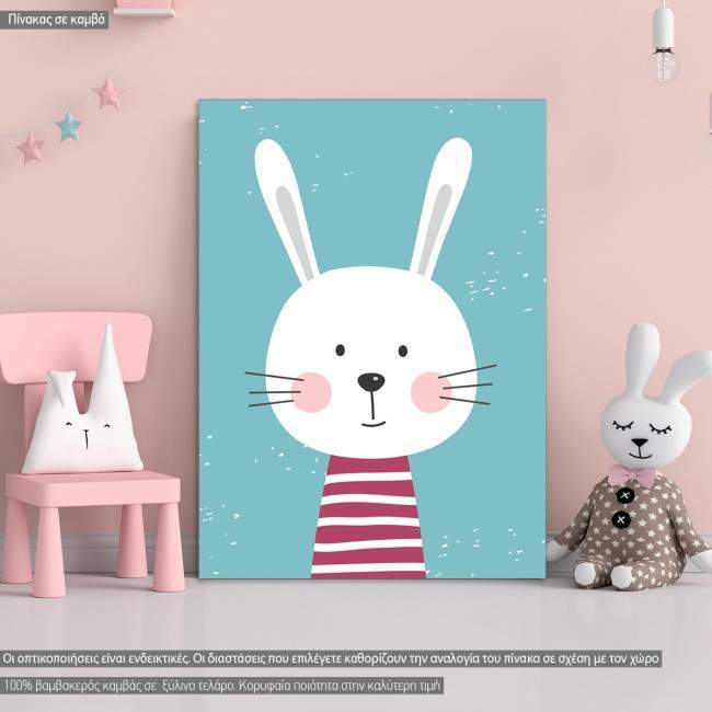Kids canvas print Smiley Rabbit