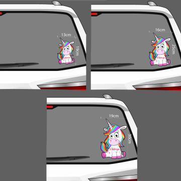Baby car sticker unicorn personalized 2