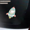 Baby car sticker Bear in Rocket personalized