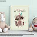 Kids canvas print The great adventurer, with racoon