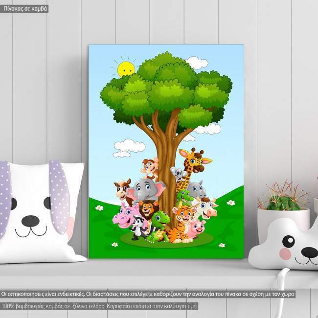 Kids canvas print Happy friends