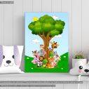 Kids canvas print Happy friends