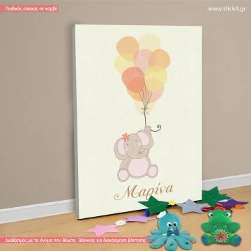 Kids canvas print Cute little elephant 2