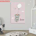 Kids canvas print Koala with balloons at clouds