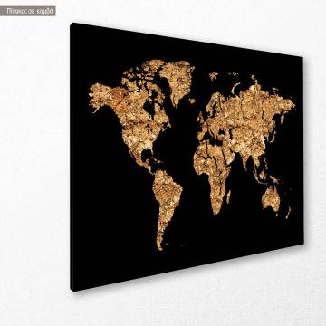 Canvas print World map grunge I Framed canvas View 1 2