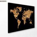 Canvas print World map, grunge I