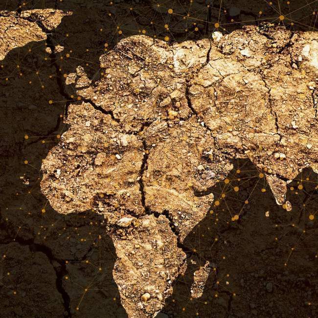 Πίνακας σε καμβά χάρτης παγκόσμιος, grunge, λεπτομέρεια